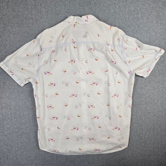 Tommy Bahama Cream and Pink Casual Button Down Shirt - Picture 9 of 16